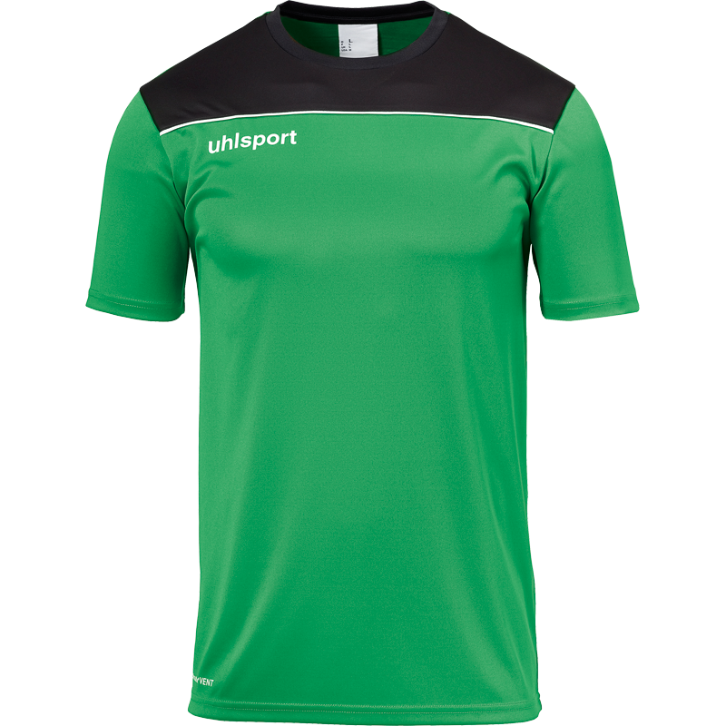 Uhlsport Offense 23 Poly Shirt zelená/černá/bílá UK Junior XL Dětské