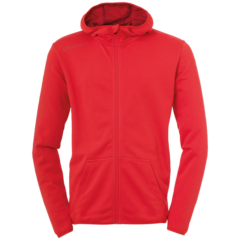 Uhlsport Essential Hood Jacket červená/bílá UK Junior S Dětské