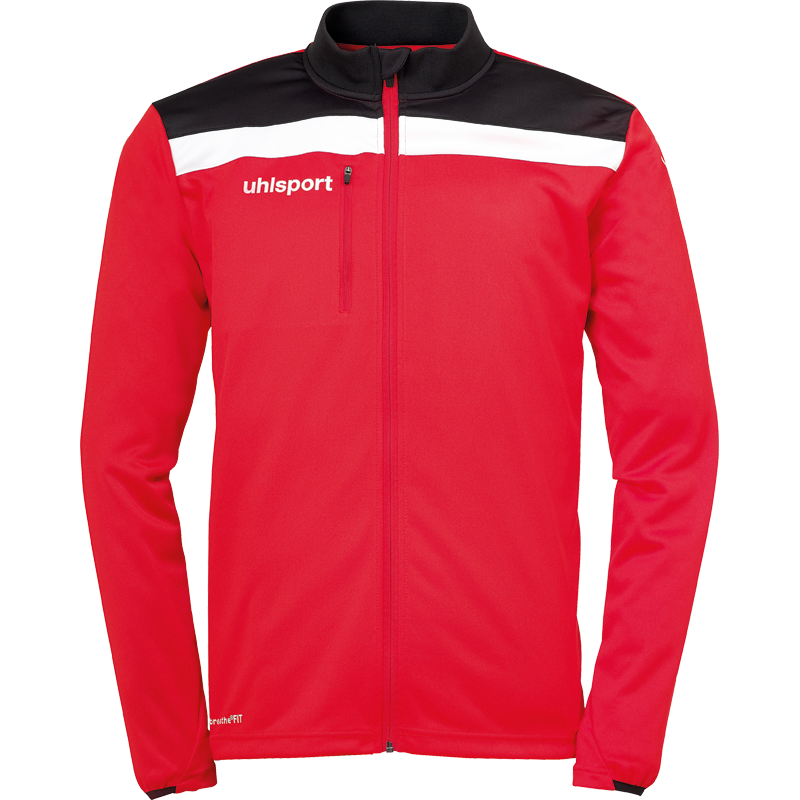 Uhlsport Offense 23 Poly Jacket červená/černá/bílá UK Junior XL Dětské