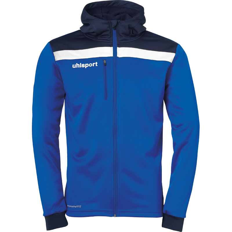 Uhlsport Offense 23 Multi Hood Jacket modrá/tmavě modrá/bílá UK Junior XL Dětské