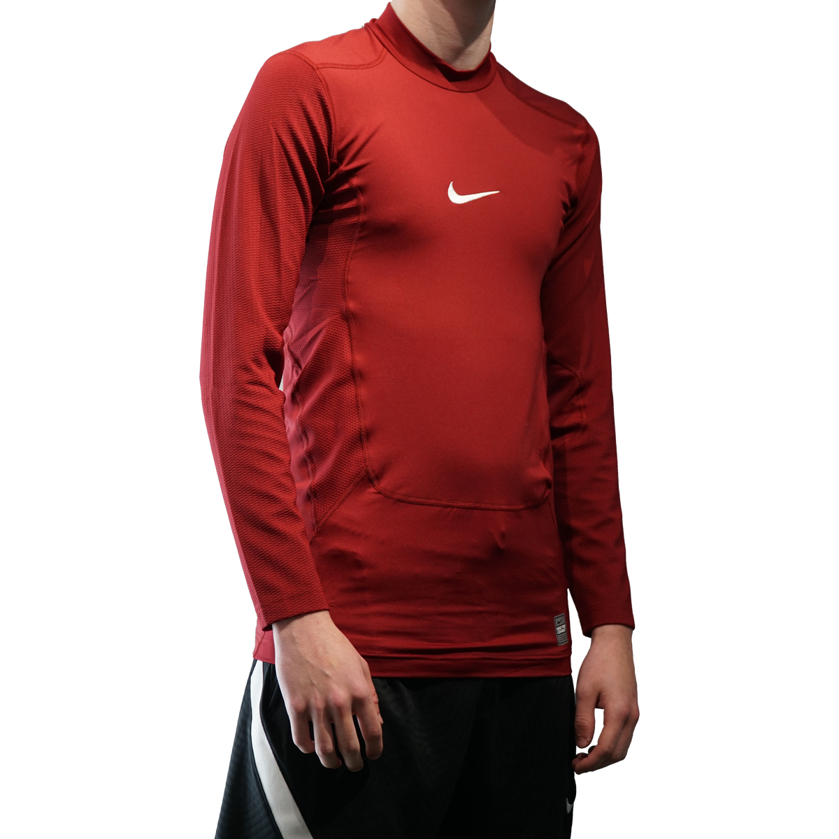 Nike Pro s dlouhým rukávem rudá UK XL Pánské