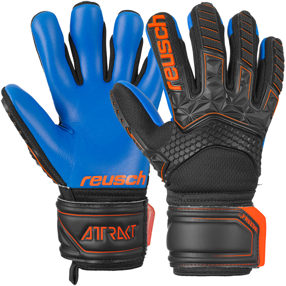 Reusch Attrakt Freegel S1 Finger Support černá/oranžová/modrá Uk 4 Dětské