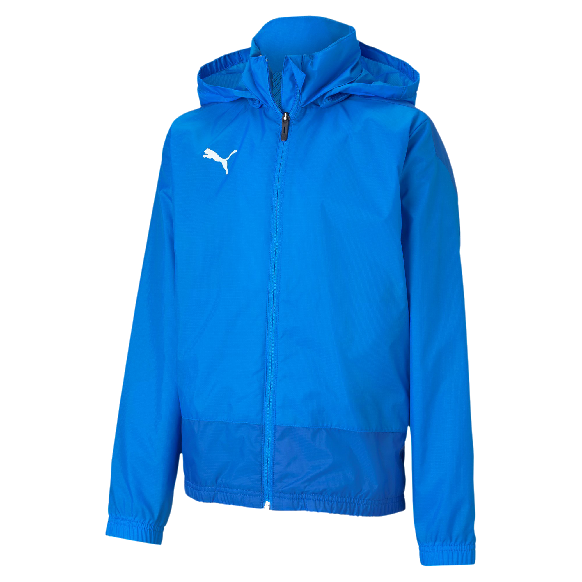 Puma teamGOAL 23 Training Rain Jacket modrá/bílá UK Junior XL Dětské