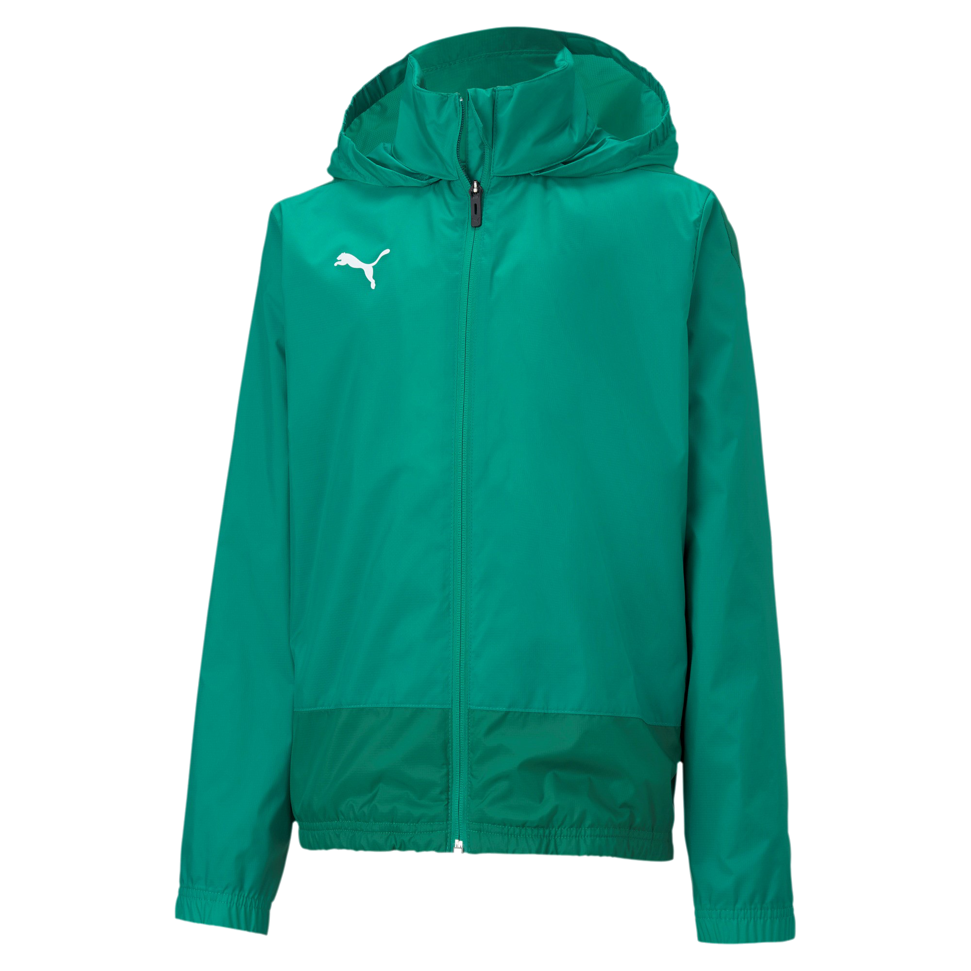 Puma teamGOAL 23 Training Rain Jacket zelená/bílá UK Junior M Dětské
