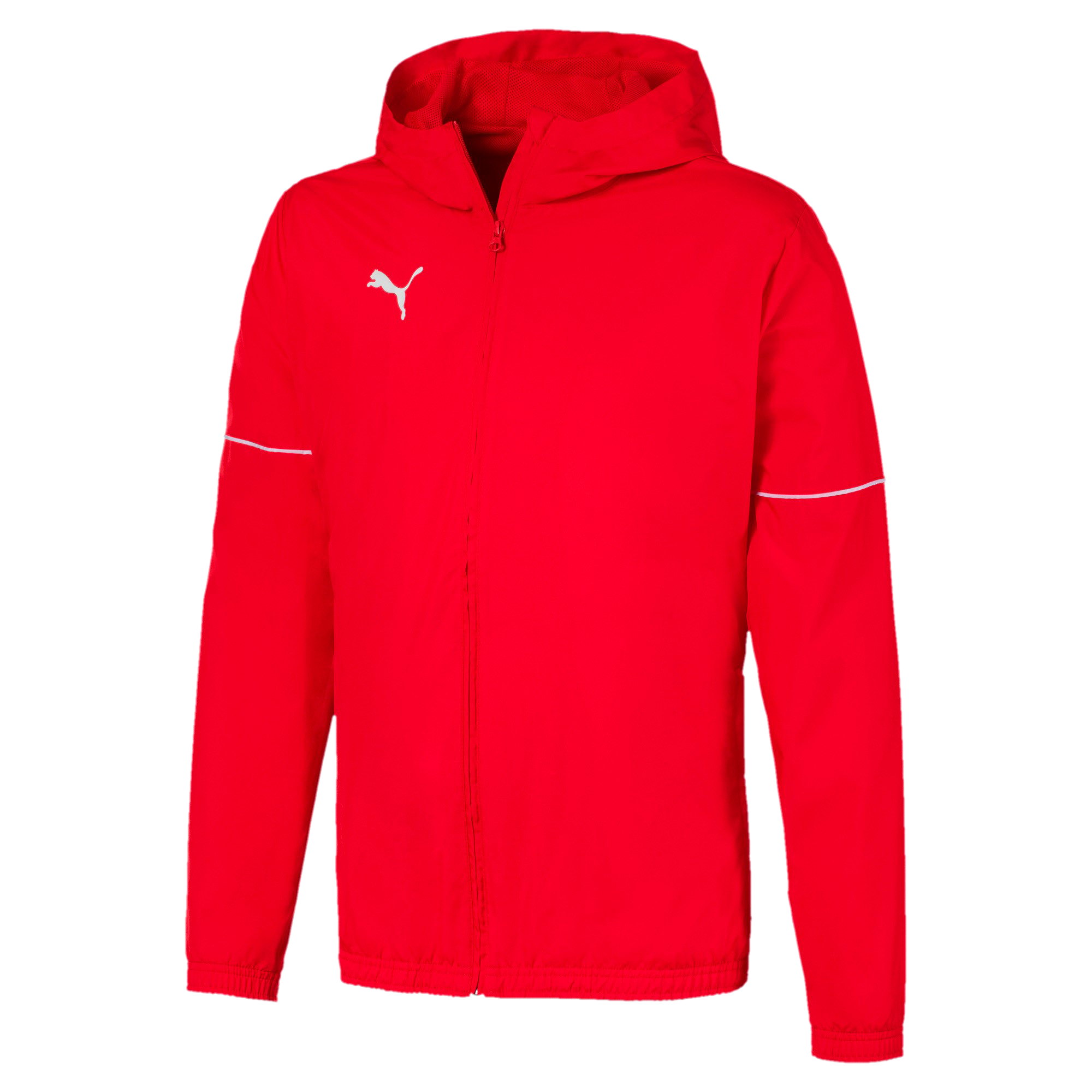 Puma teamGOAL Rain Jacket Core červená/bílá UK 3XL Pánské