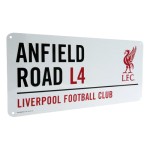Cedule Liverpool FC Anfield Road bílá