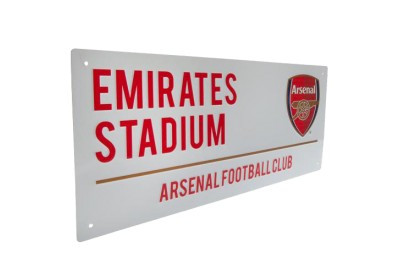Cedule Arsenal FC Emirates Stadium bílá
