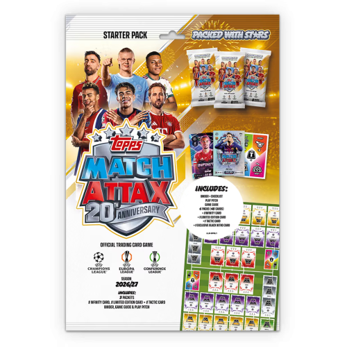 Starter Pack fotbalových kartiček Topps Match Attax UCC 26/27