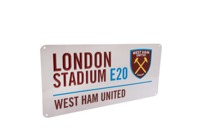 Cedule West Ham United FC bílá