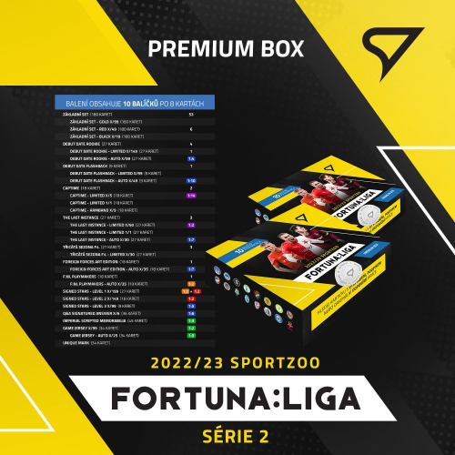 Premium box fotbalových kartiček SportZoo FORTUNA:LIGA 2022/23 Série 2
