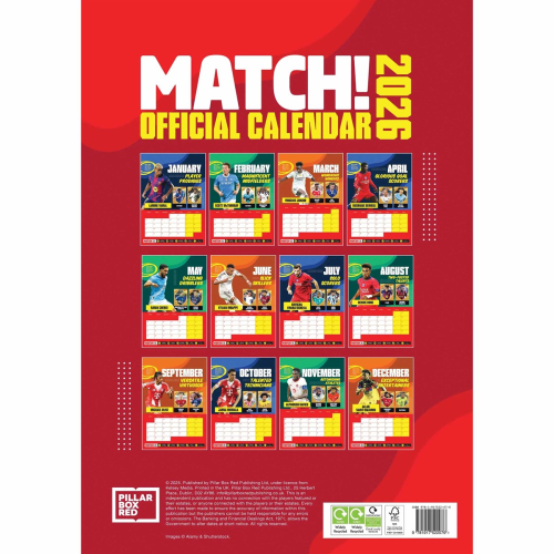 Nástěnný kalendář Match! Magazine 2026