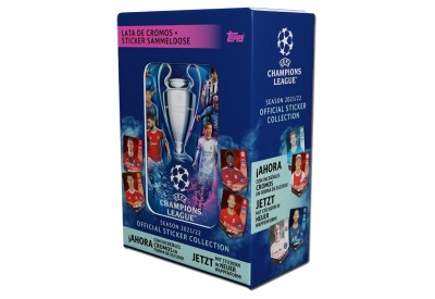 Dárková krabička fotbalových samolepek Topps Champions League 2021/22