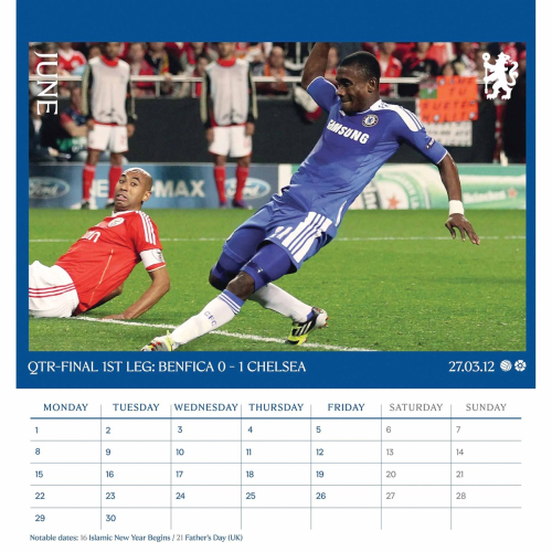 Stolní kalendář Chelsea FC 2026