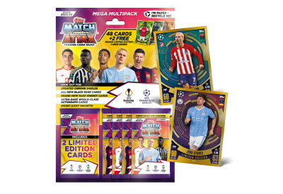 Mega Multipack fotbalových kartiček Topps Match Attax 2023/2024