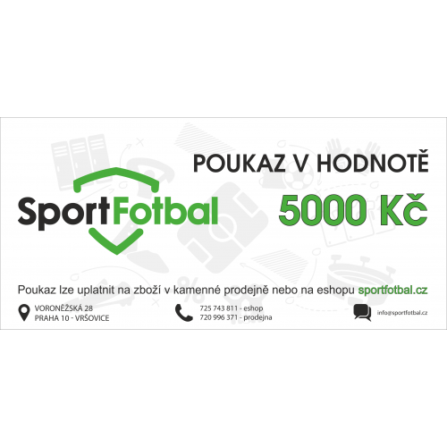 Dárkový poukaz v hodnotě 5000 Kč