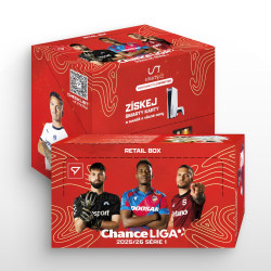 Retail box fotbalových kartiček SportZoo Chance Liga 2025/26 - 1.série