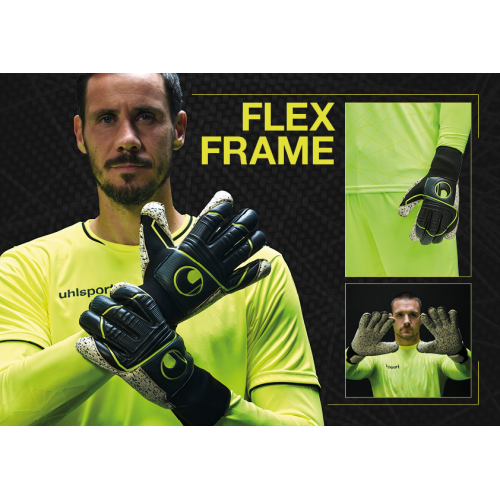 Brankářské rukavice Uhlsport Supergrip+ Flex Frame Carbon