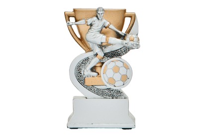 Fotbalová plastika trofej pohár a fotbalista