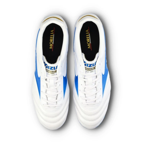 Kopačky Mizuno MORELIA II PRO FG White Laser Blue Gold