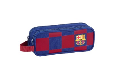 Dvoupatrový penál FC Barcelona kostkovaný