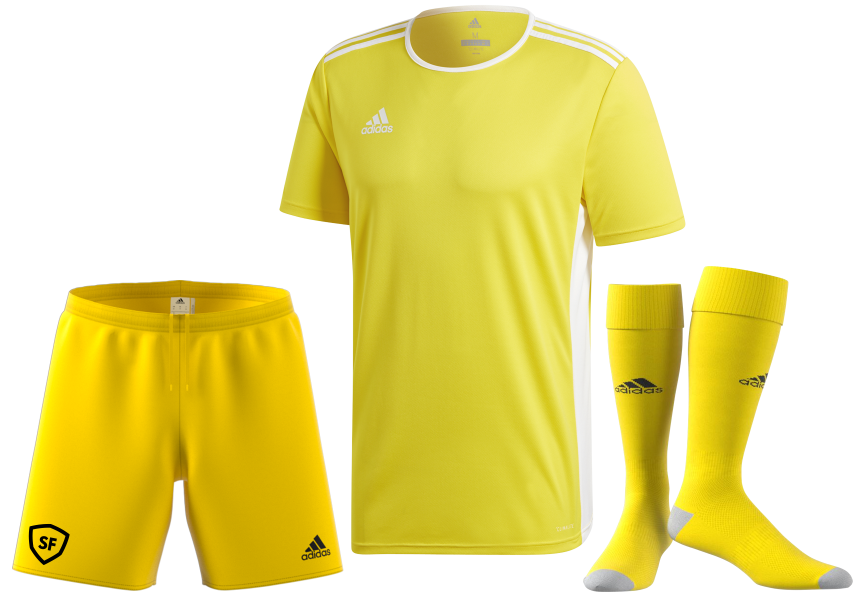 Adidas Entrada 18 krátký rukáv žlutá/bílá UK XL Pánské