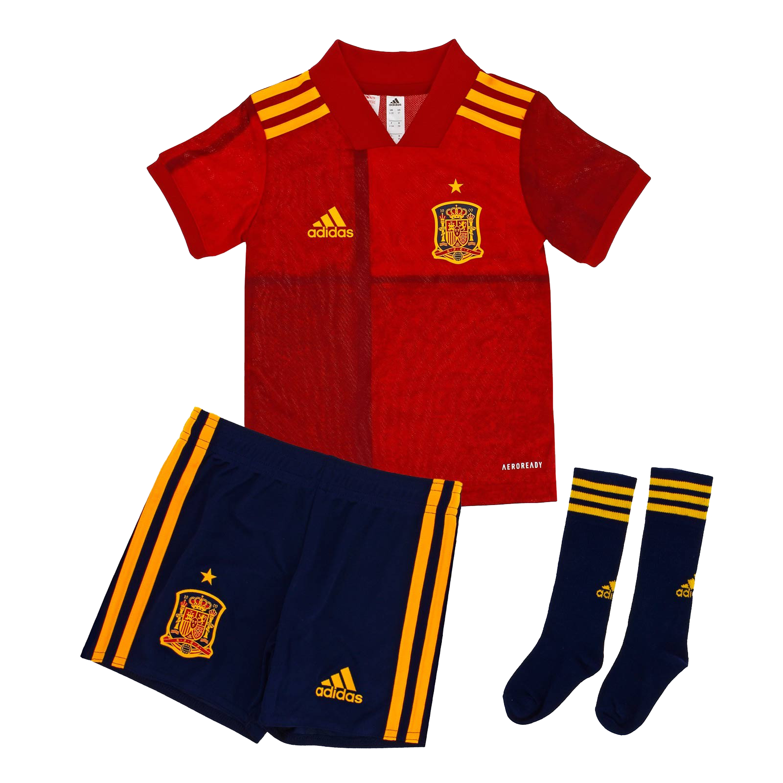 Adidas Španělsko domácí červená/tmavě modrá/zlatá UK Junior S Dětské