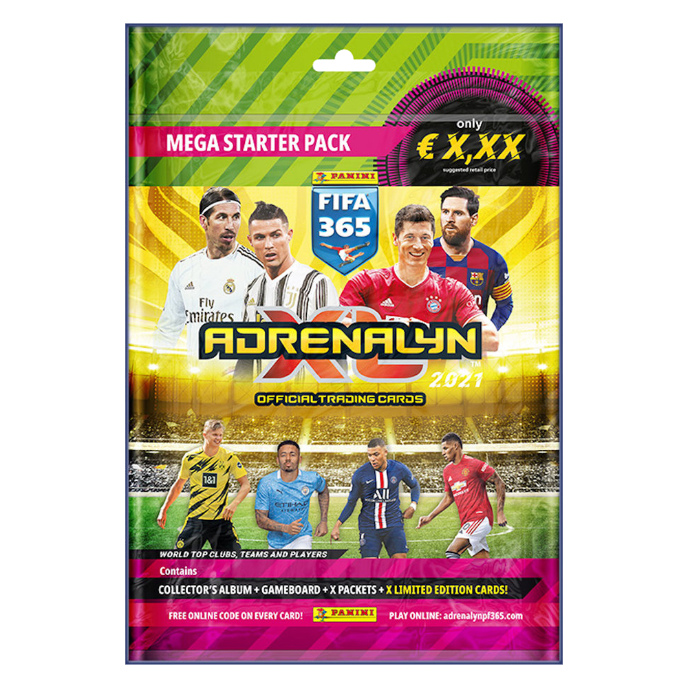 Mega Starter Pack fotbalových kartiček Panini Adrenalyn XL Fifa 365 - 2021
