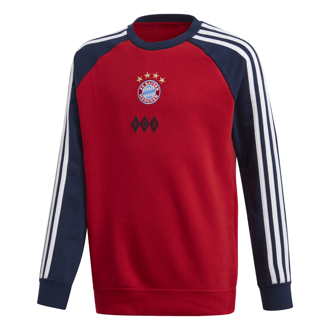 Adidas FC Bayern Mnichov červená/tmavě modrá UK Junior XL Dětské