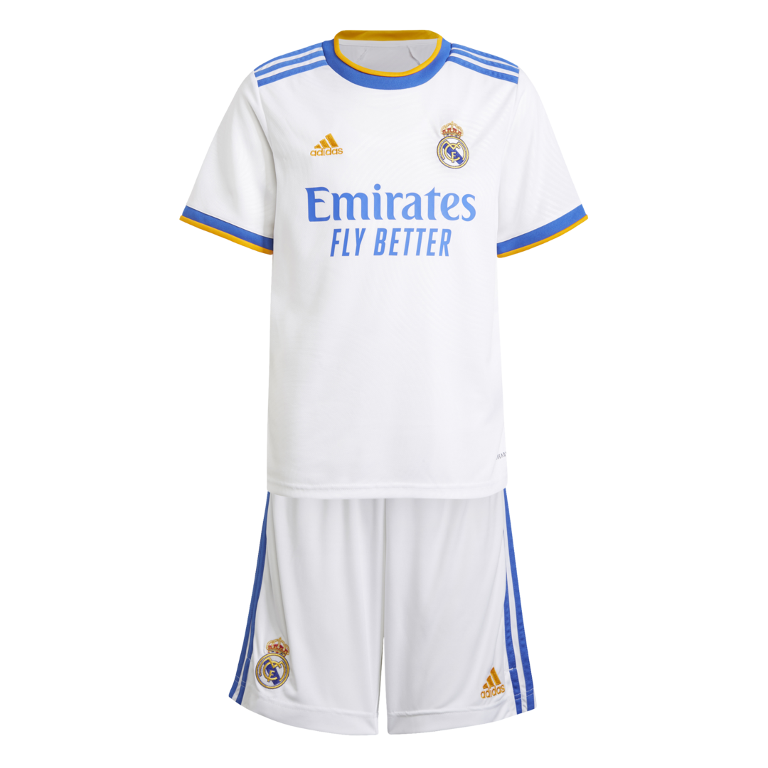 Adidas Real Madrid domácí 2021/2022 bílá/modrá/oranžová UK 104 Dětské