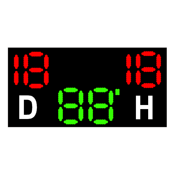 Světelná tabule LDP 53 s dálkovým ovládáním - rozsah skóre 0-19 + DÁREK ZDARMA